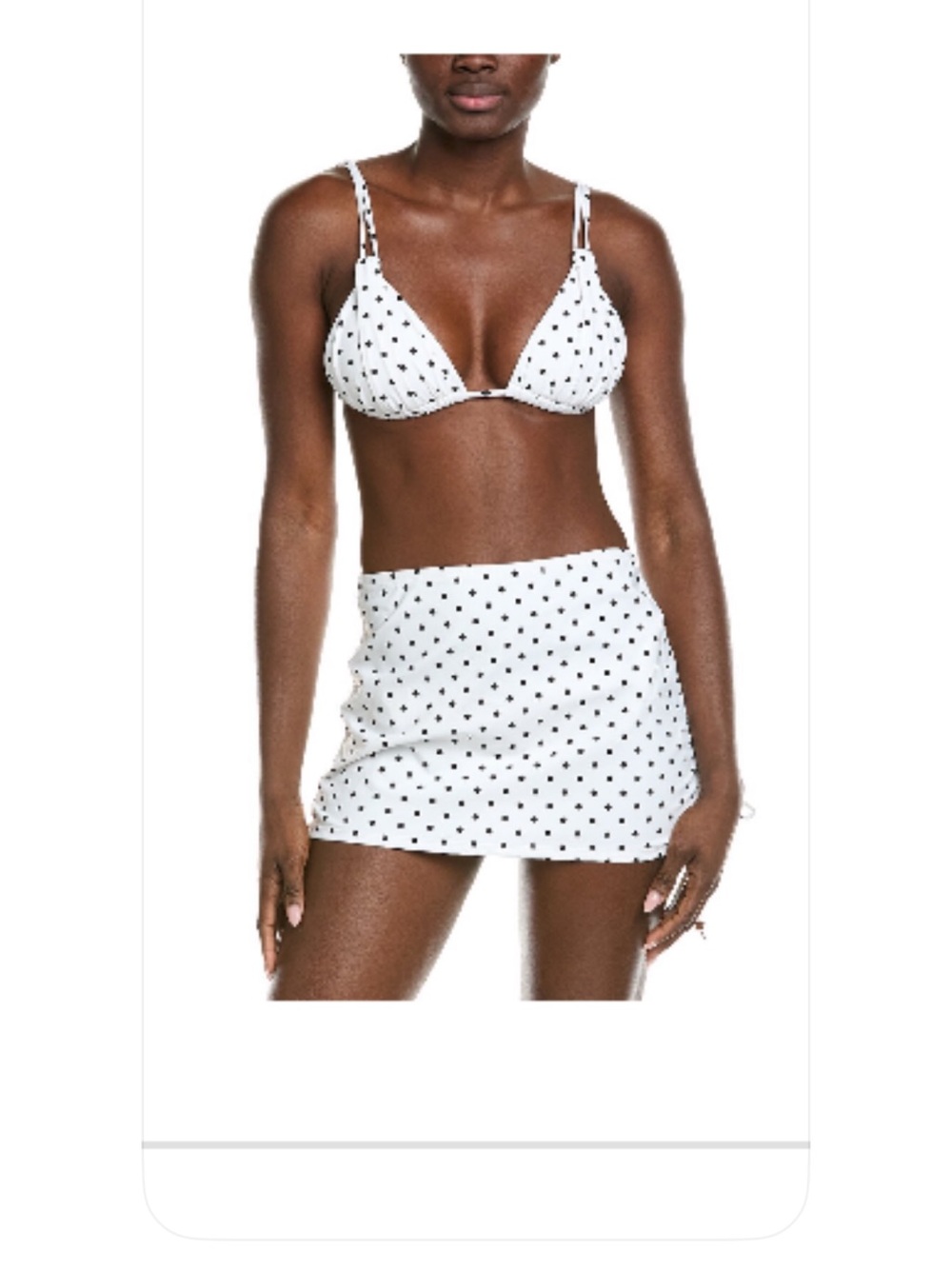 Catherine Malandrino Polka Dot Sz S Bikini Set with Skirt NWT